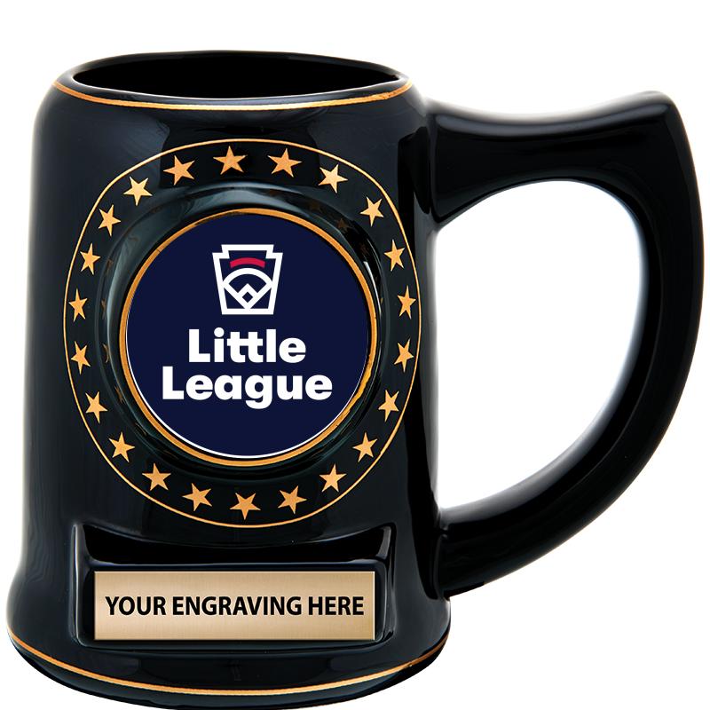 5 1/4" STAR CERAMIC BLACK MUG