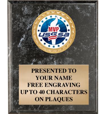 USSSA Black Marbleized Plaques