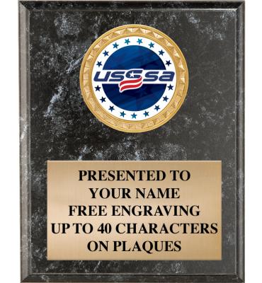 USSSA Black Marbleized Plaques