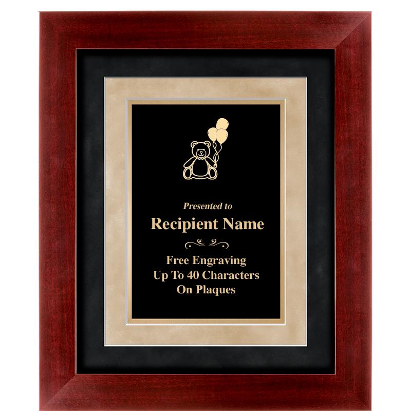 15"x18" DARK CHERRY WD FRM PLQ