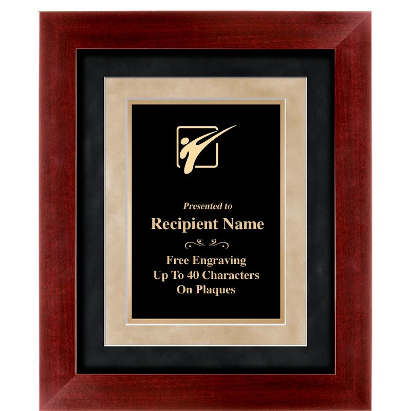 15"x18" DARK CHERRY WD FRM PLQ