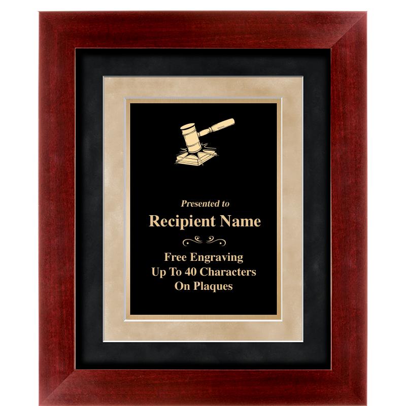 15"x18" DARK CHERRY WD FRM PLQ