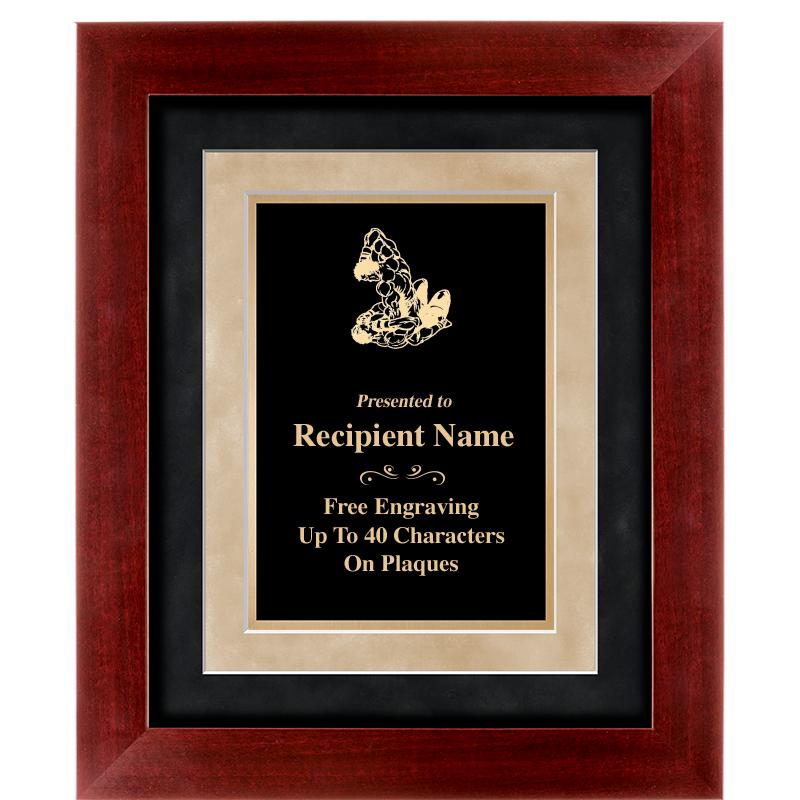 15"x18" DARK CHERRY WD FRM PLQ