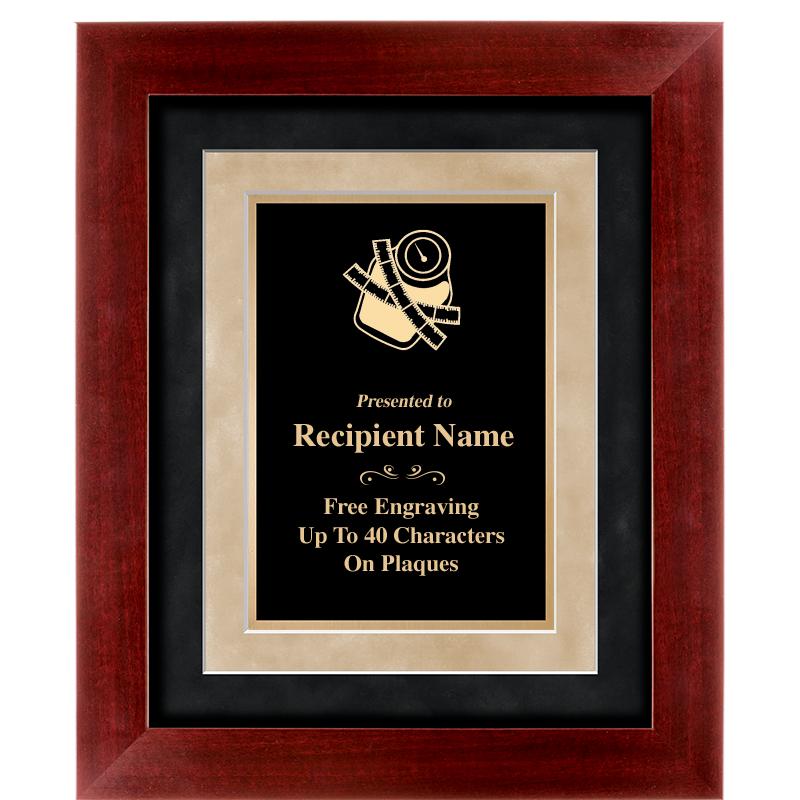 15"x18" DARK CHERRY WD FRM PLQ