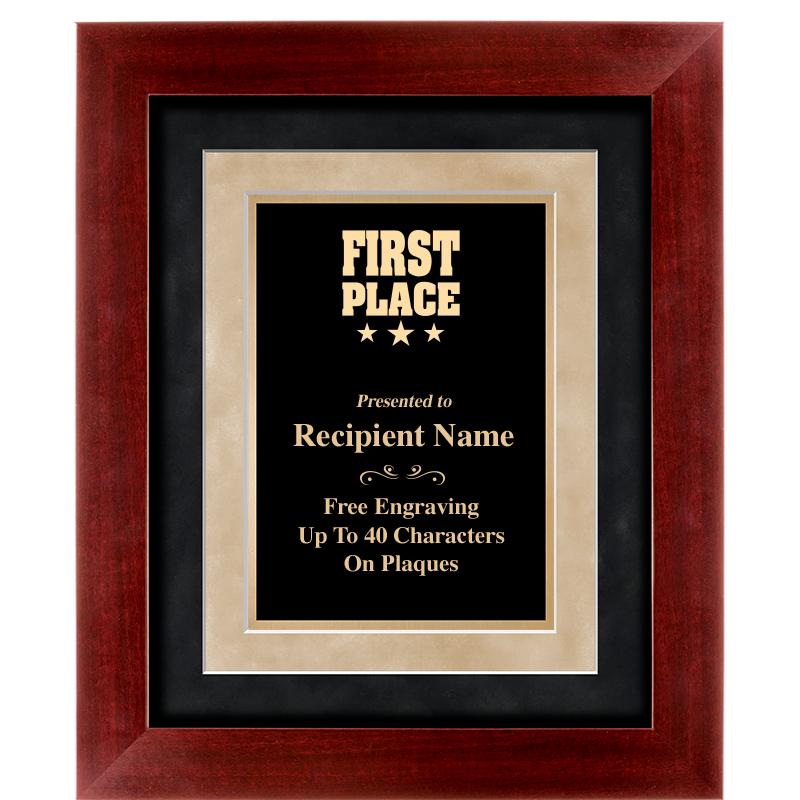 15"x18" DARK CHERRY WD FRM PLQ