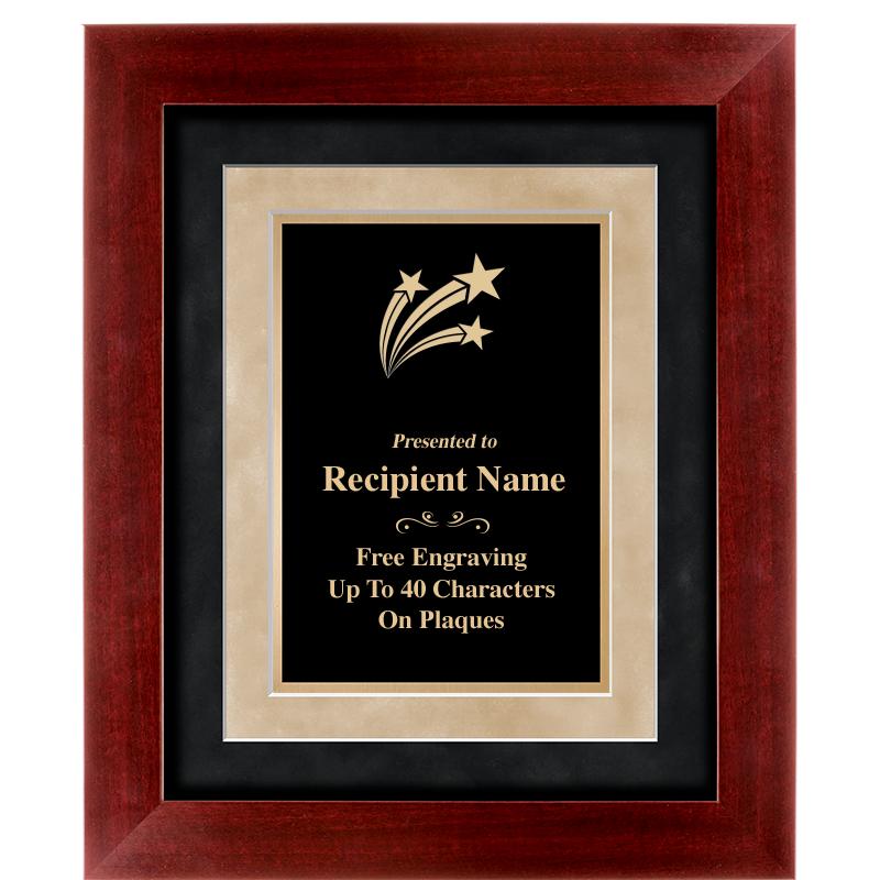 15"x18" DARK CHERRY WD FRM PLQ