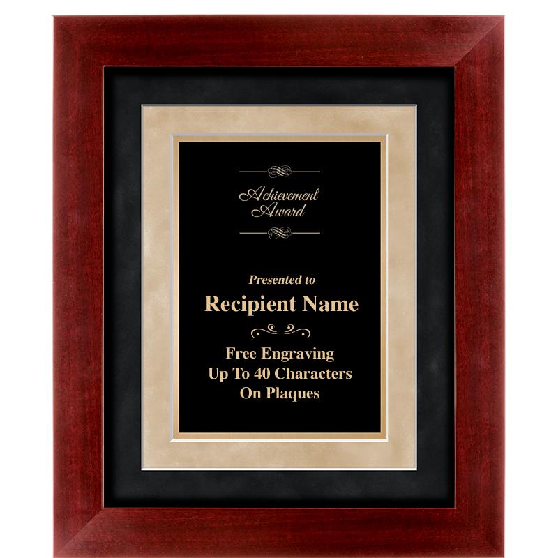 15"x18" DARK CHERRY WD FRM PLQ