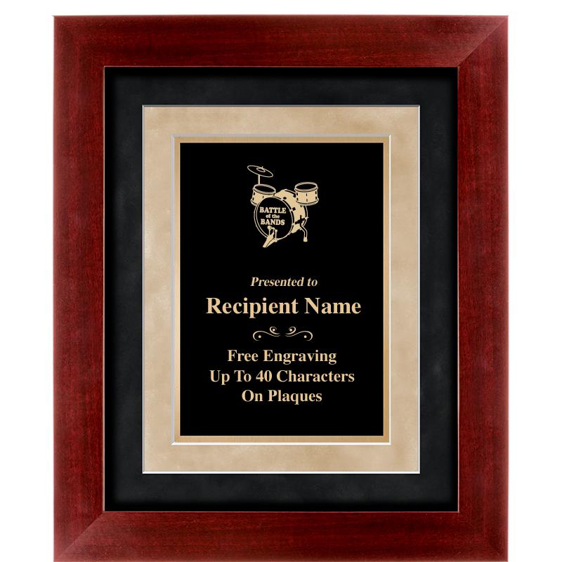 15"x18" DARK CHERRY WD FRM PLQ