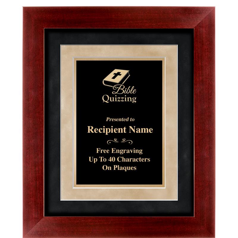 15"x18" DARK CHERRY WD FRM PLQ