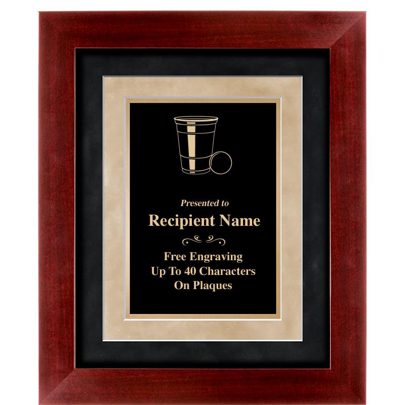 15"x18" DARK CHERRY WD FRM PLQ