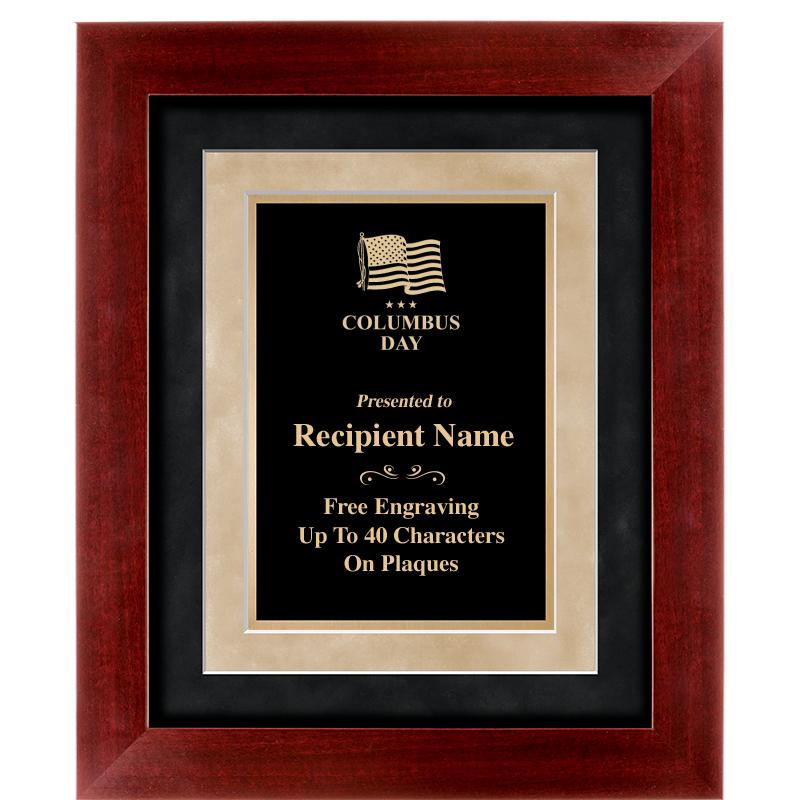 15"x18" DARK CHERRY WD FRM PLQ