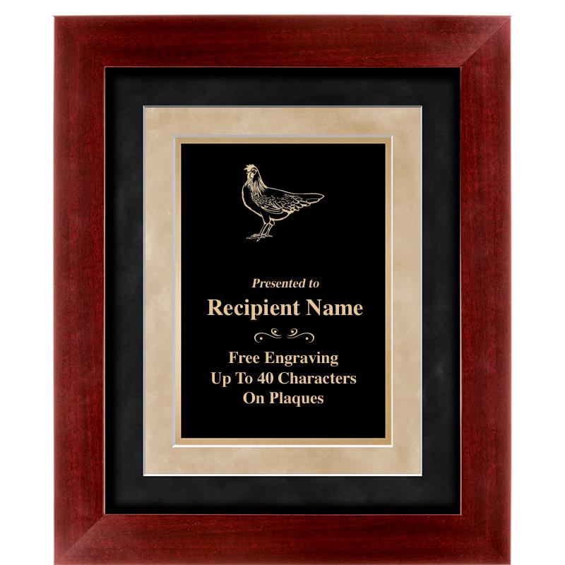 15"x18" DARK CHERRY WD FRM PLQ