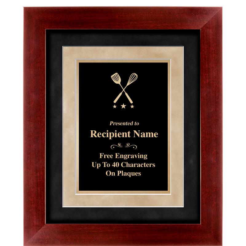 15"x18" DARK CHERRY WD FRM PLQ