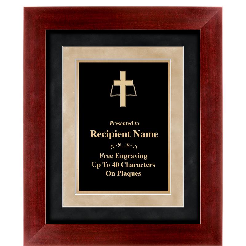 15"x18" DARK CHERRY WD FRM PLQ