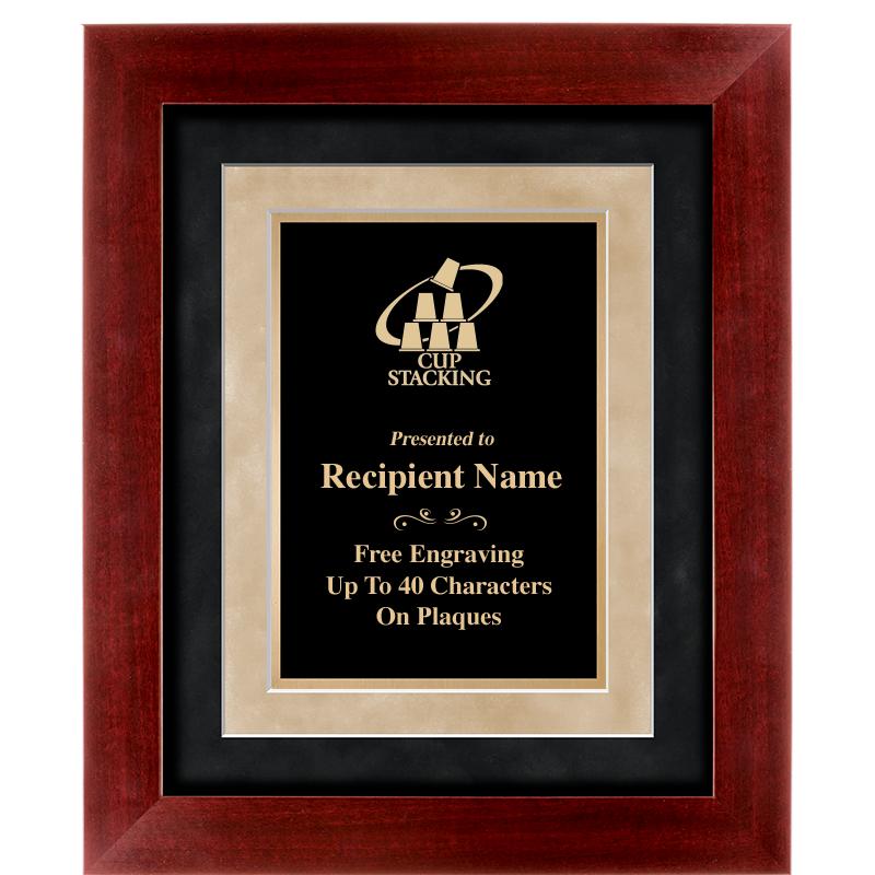 15"x18" DARK CHERRY WD FRM PLQ