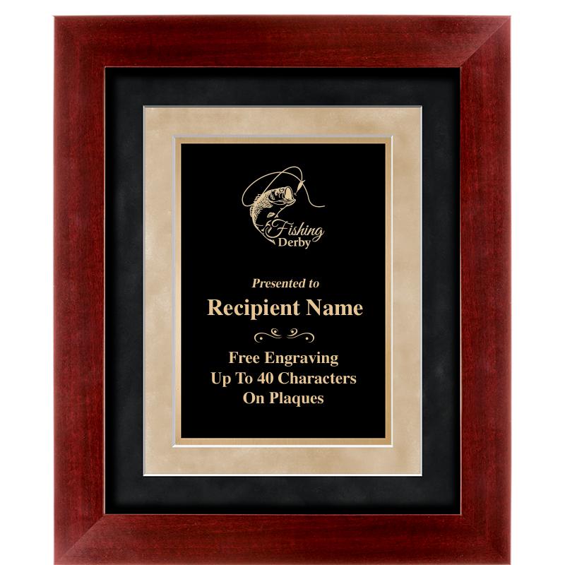 15"x18" DARK CHERRY WD FRM PLQ