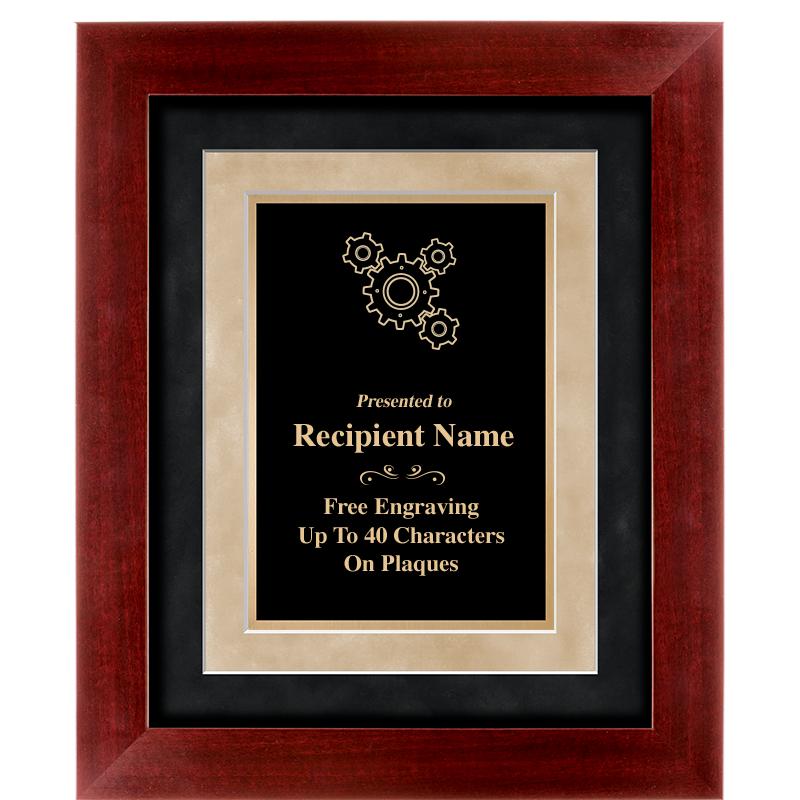 15"x18" DARK CHERRY WD FRM PLQ