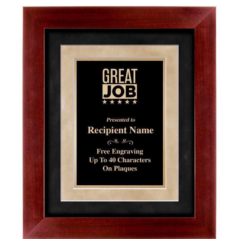 15"x18" DARK CHERRY WD FRM PLQ