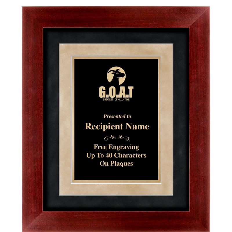 15"x18" DARK CHERRY WD FRM PLQ