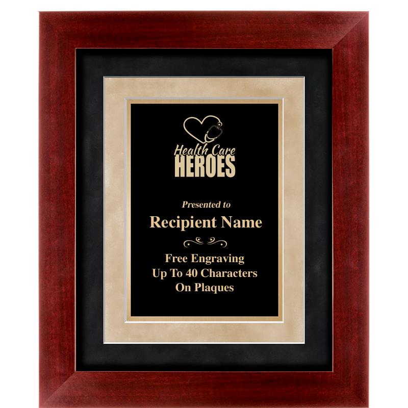 15"x18" DARK CHERRY WD FRM PLQ