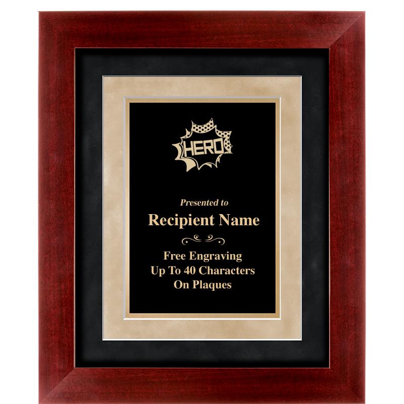 15"x18" DARK CHERRY WD FRM PLQ