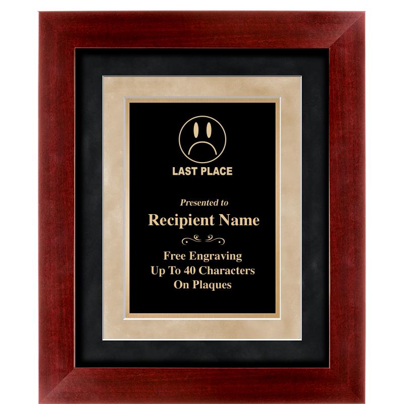 15"x18" DARK CHERRY WD FRM PLQ