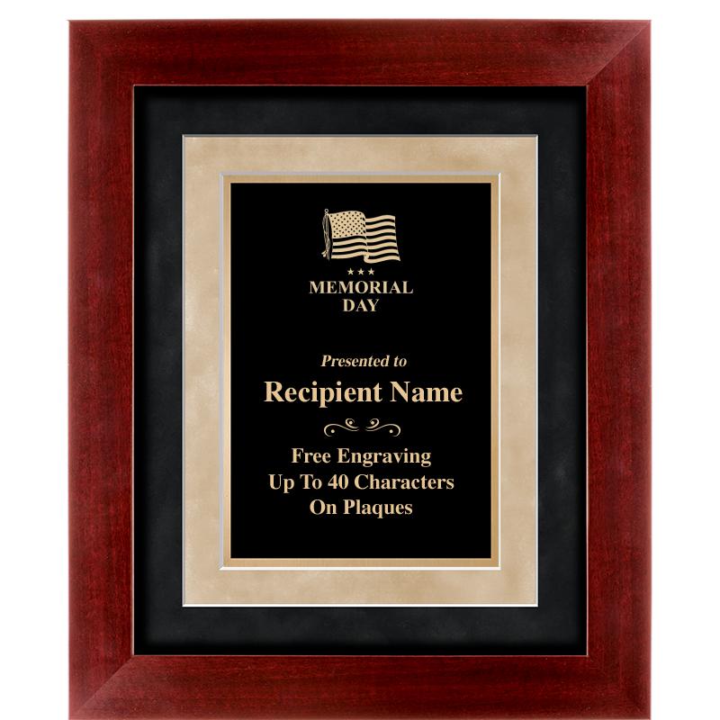 15"x18" DARK CHERRY WD FRM PLQ