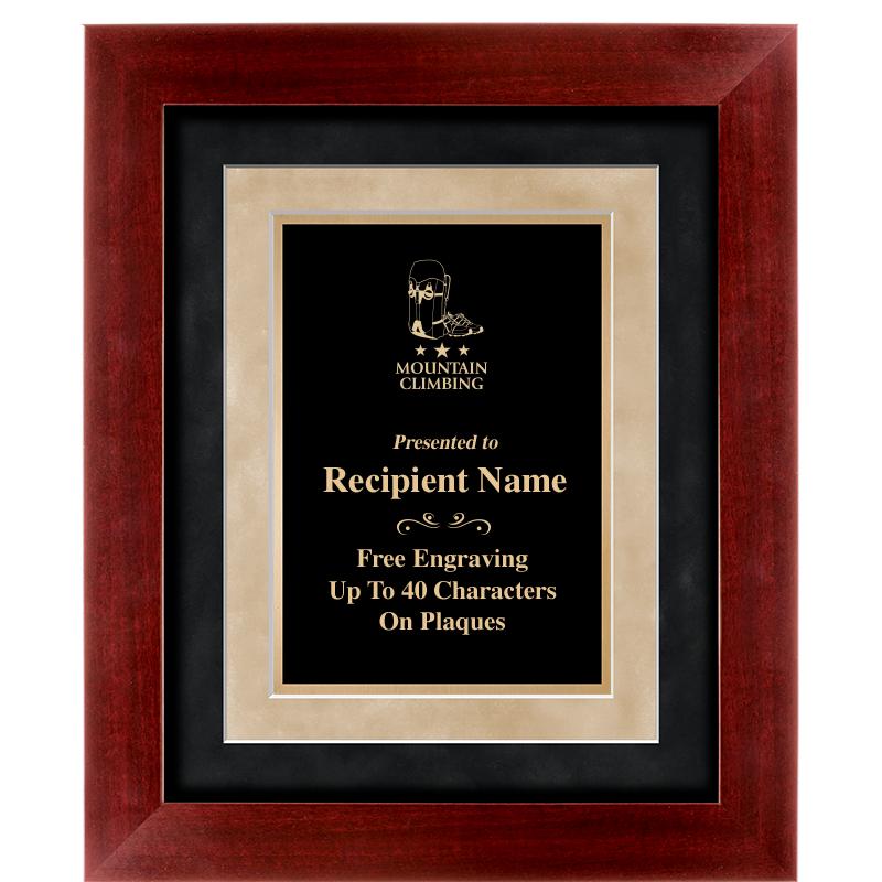 15"x18" DARK CHERRY WD FRM PLQ