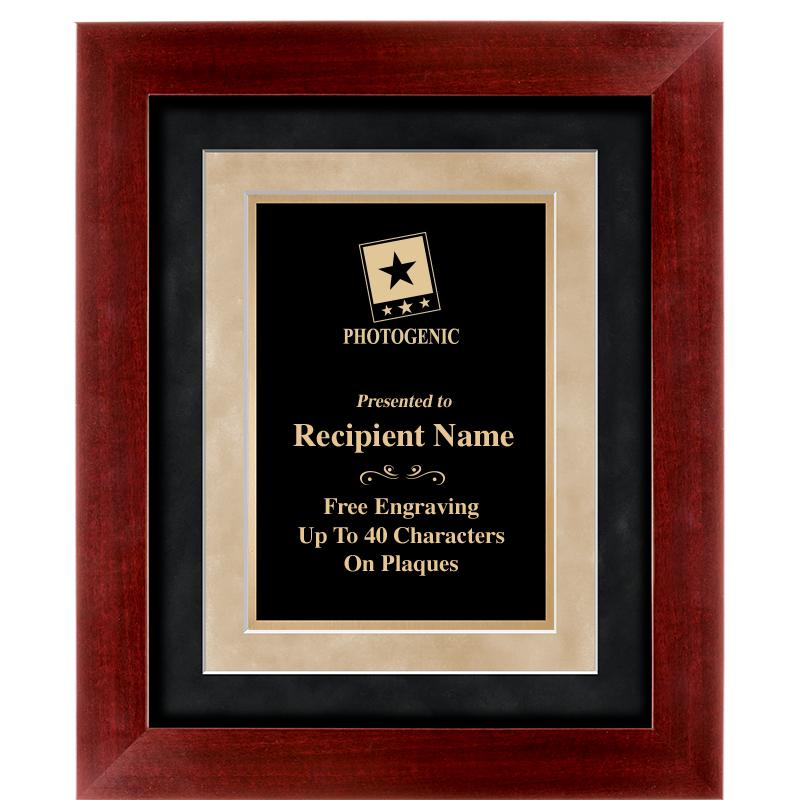 15"x18" DARK CHERRY WD FRM PLQ