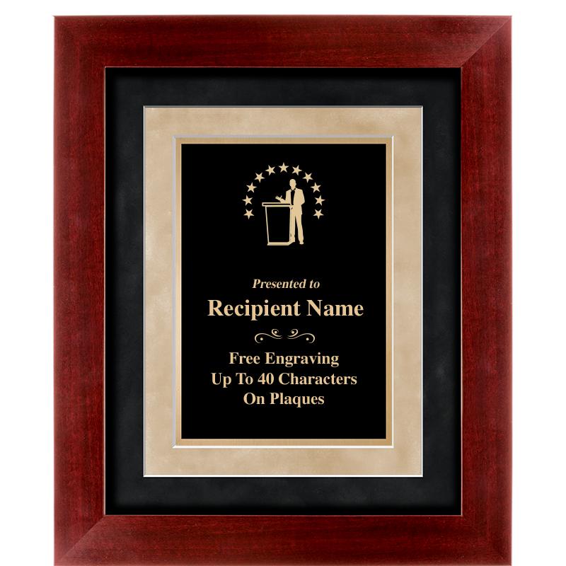 15"x18" DARK CHERRY WD FRM PLQ