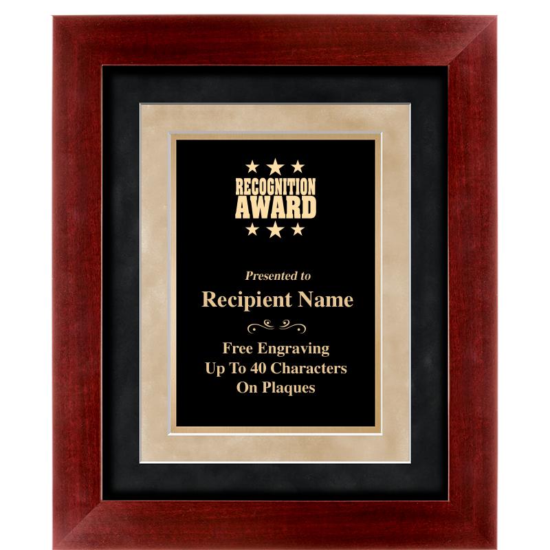 15"x18" DARK CHERRY WD FRM PLQ