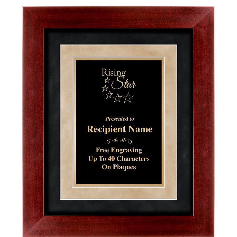 15"x18" DARK CHERRY WD FRM PLQ