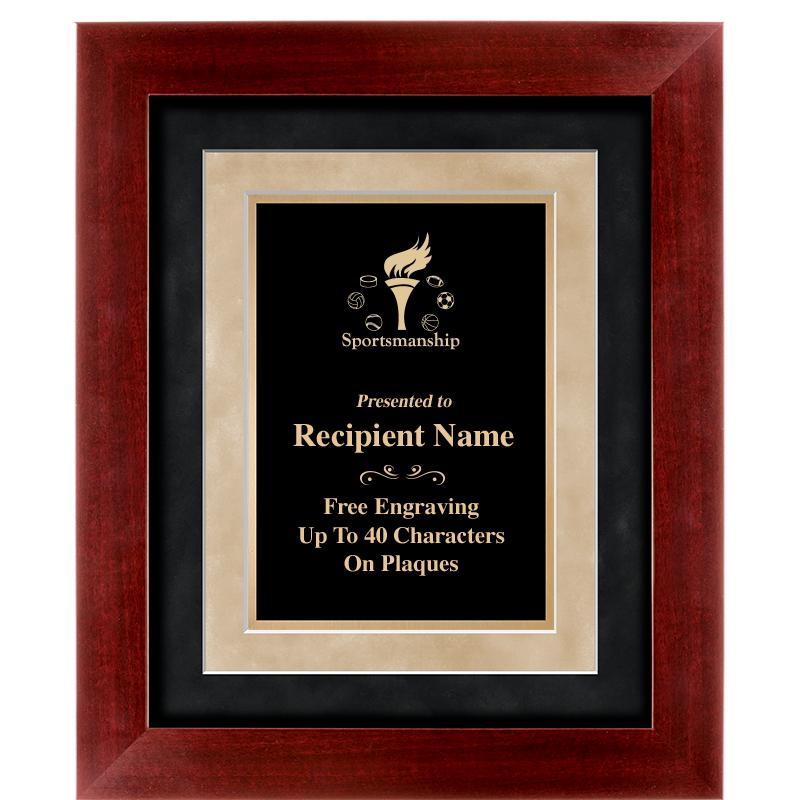 15"x18" DARK CHERRY WD FRM PLQ