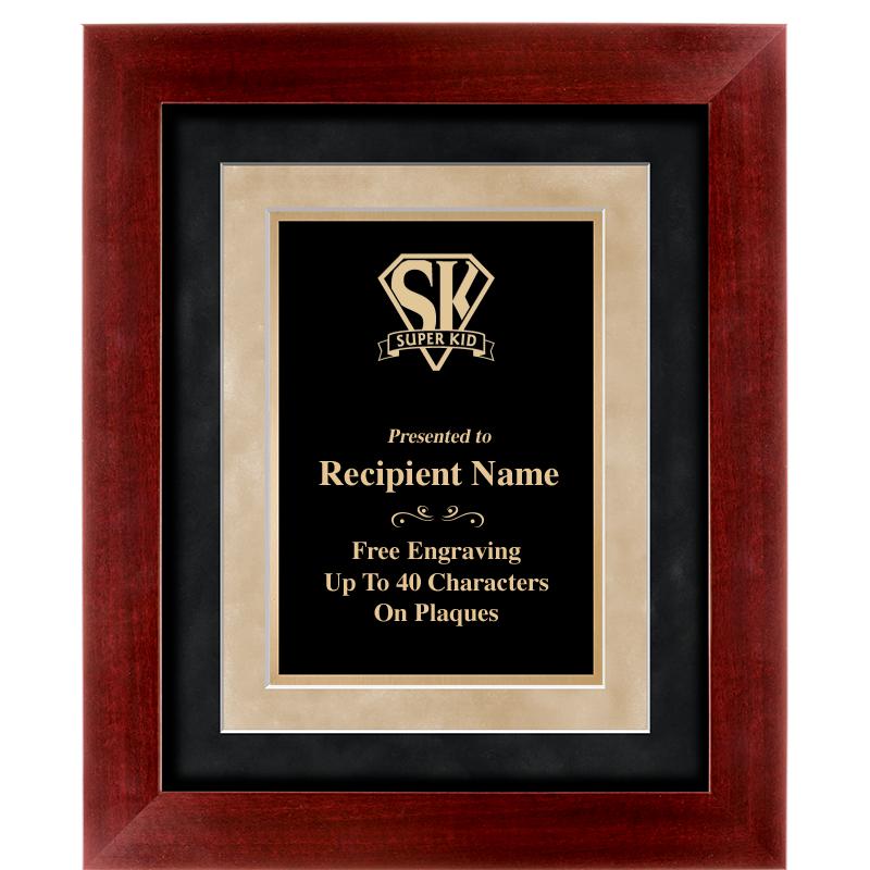 15"x18" DARK CHERRY WD FRM PLQ