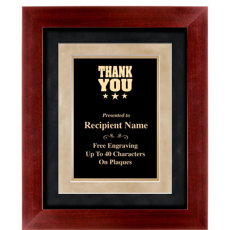 15"x18" DARK CHERRY WD FRM PLQ