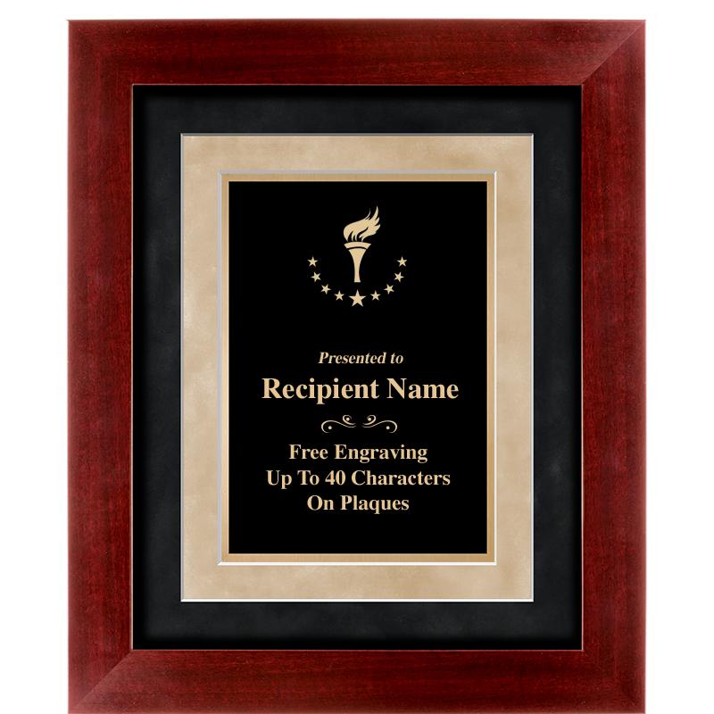 15"x18" DARK CHERRY WD FRM PLQ