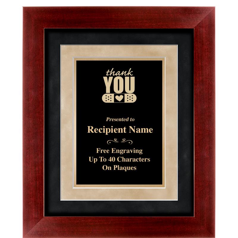 15"x18" DARK CHERRY WD FRM PLQ