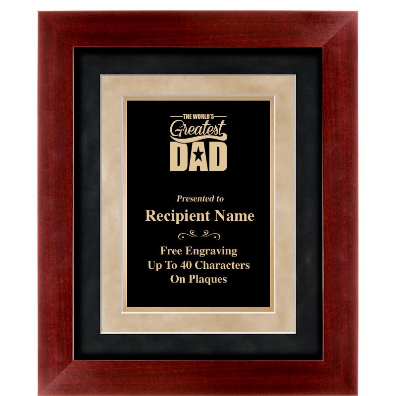 15"x18" DARK CHERRY WD FRM PLQ