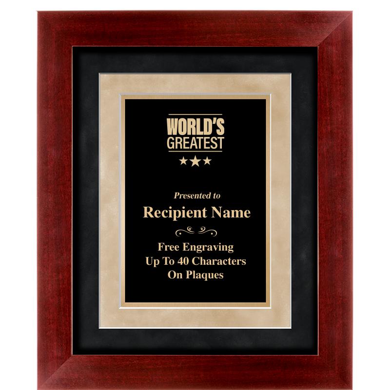 15"x18" DARK CHERRY WD FRM PLQ