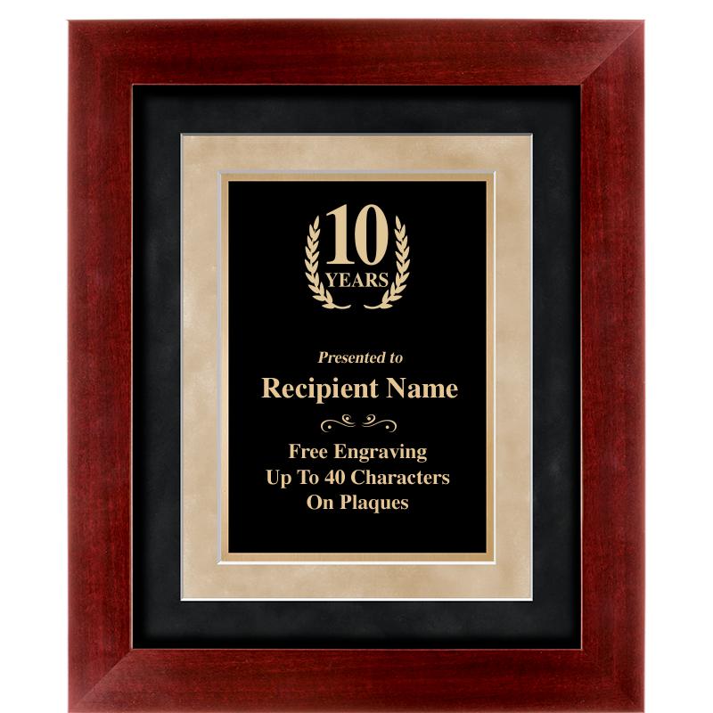 15"x18" DARK CHERRY WD FRM PLQ