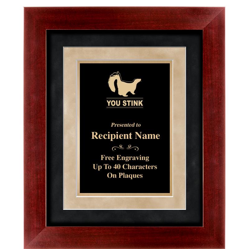 15"x18" DARK CHERRY WD FRM PLQ