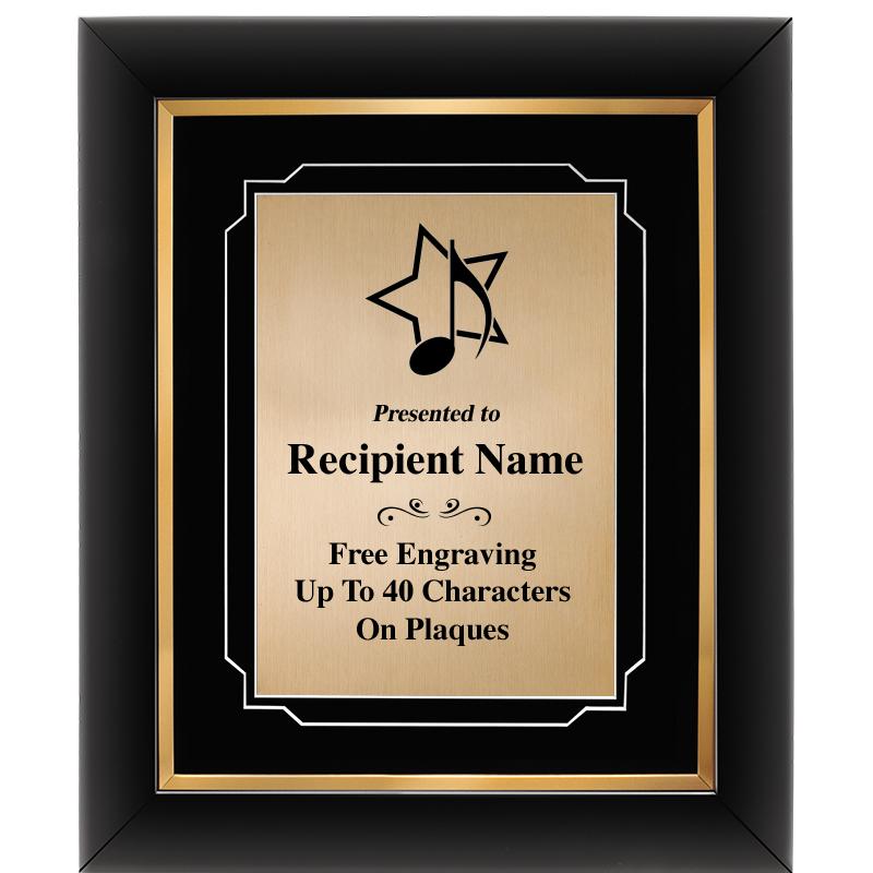 10"Wx12"H GOLD DECOR FRAME PLQ