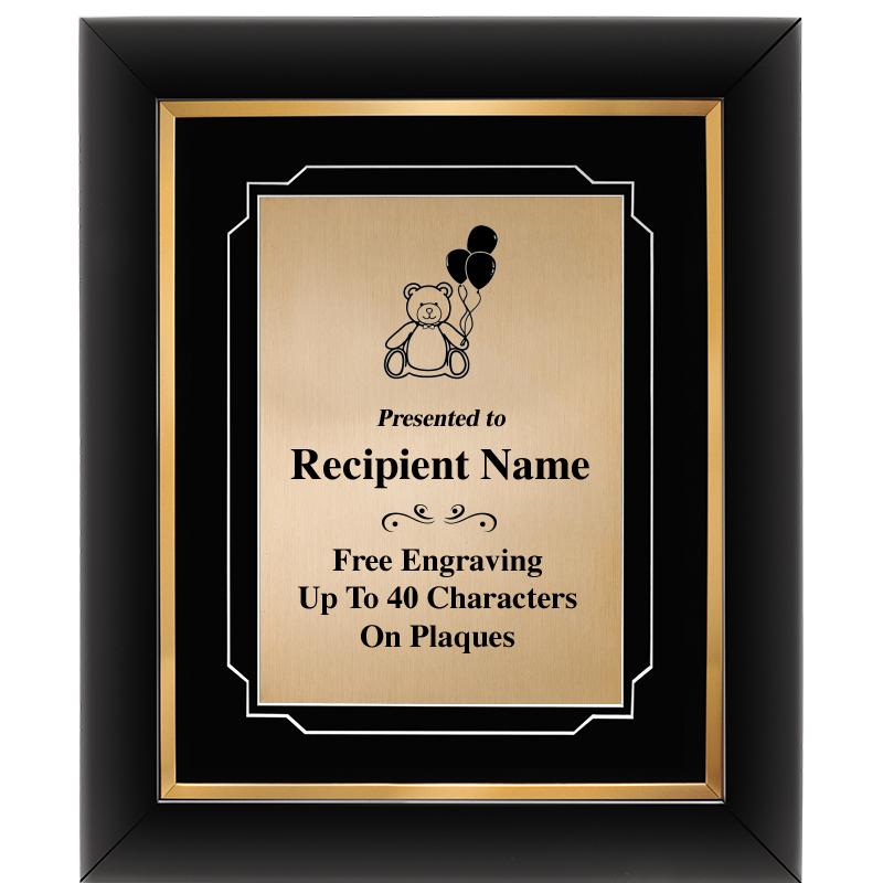 10"Wx12"H GOLD DECOR FRAME PLQ