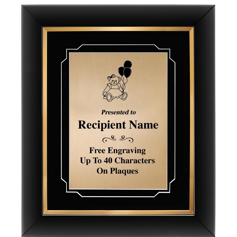 10"Wx12"H GOLD DECOR FRAME PLQ