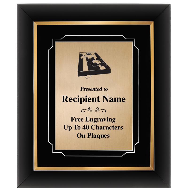 10"Wx12"H GOLD DECOR FRAME PLQ