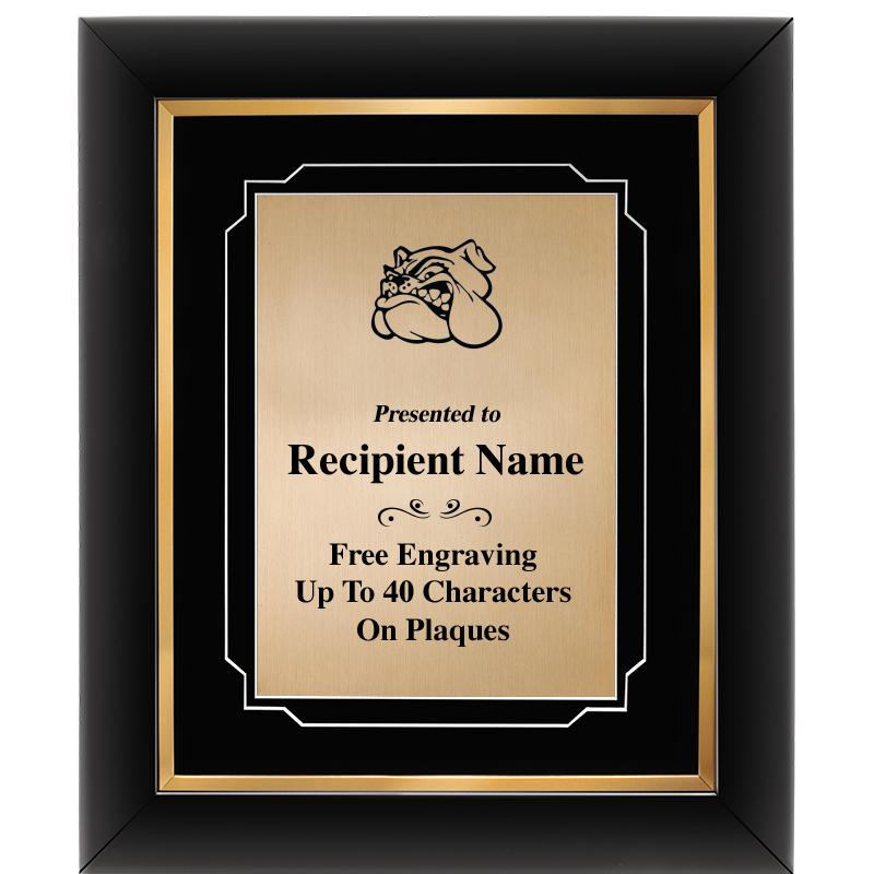 10"Wx12"H GOLD DECOR FRAME PLQ