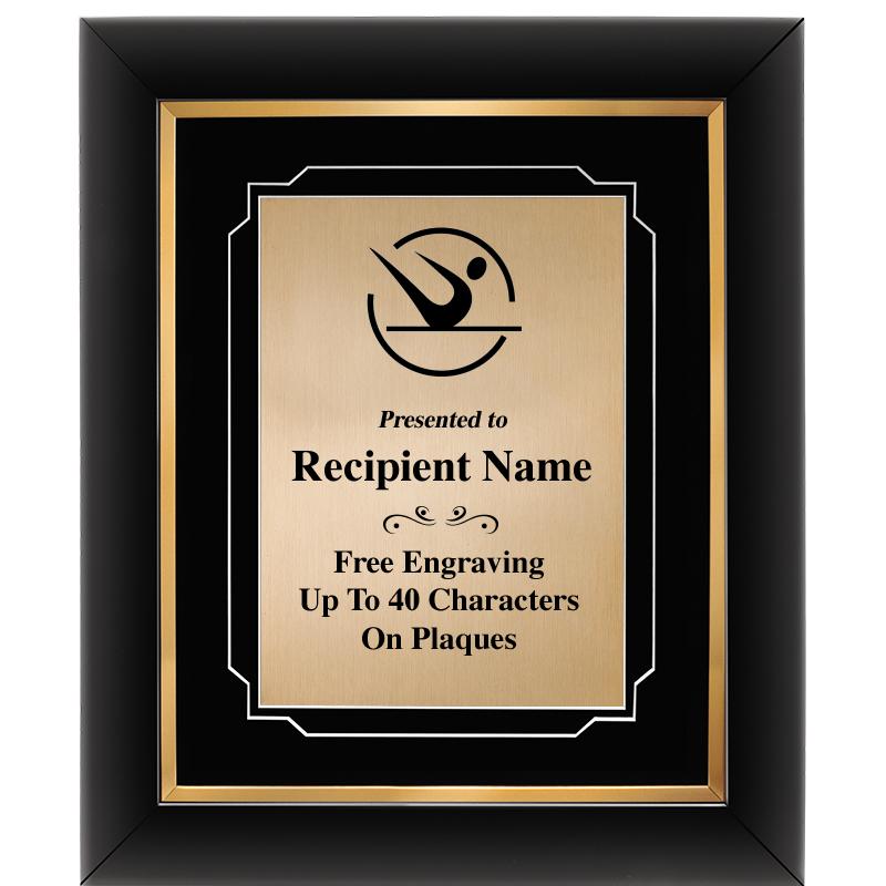 10"Wx12"H GOLD DECOR FRAME PLQ