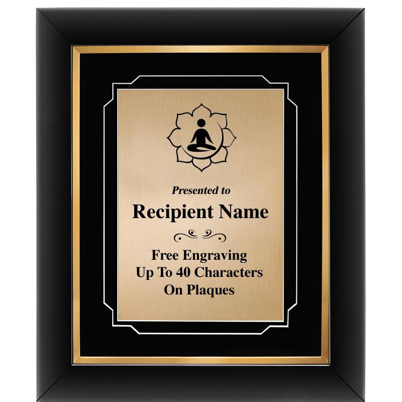 10"Wx12"H GOLD DECOR FRAME PLQ