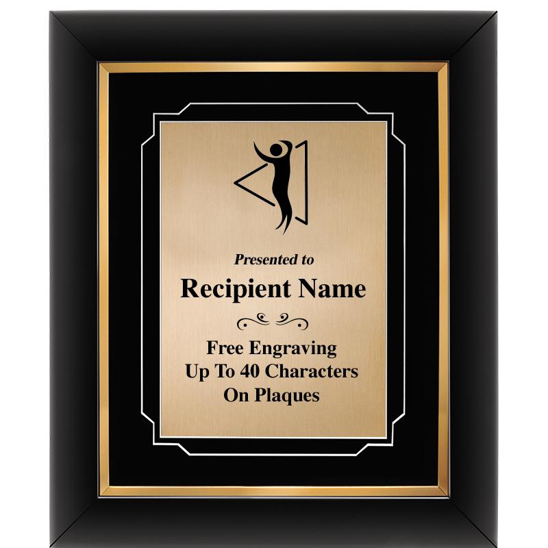 10"Wx12"H GOLD DECOR FRAME PLQ