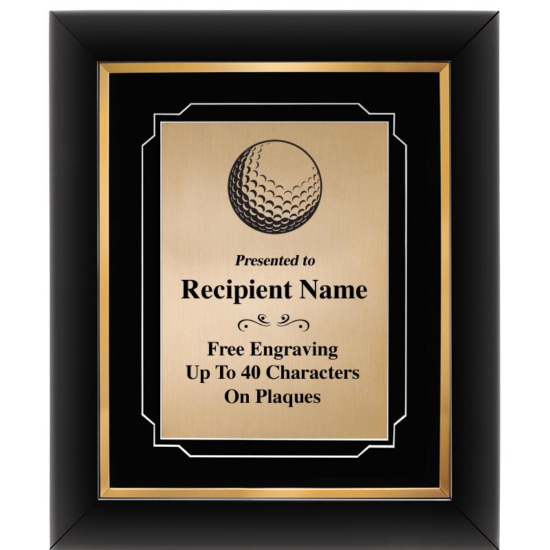 10"Wx12"H GOLD DECOR FRAME PLQ